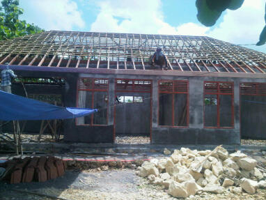 ruwbouw met dakconstructie